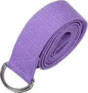 Kisangel Comfortable Soft Yoga Strap Webbing D-shape Buckle Yoga Belt for Men Fitness Stretching Exercises