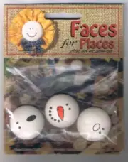 Fabric Button Set 4 Faces for Places 30mm