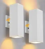 Dusk to Dawn Outdoor Light Fixture, 2 Pack Waterproof Outdoor Wall Lights, Mo...