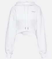 [Off-White] Off-White Printed cropped hoodie AU 18 multicoloured