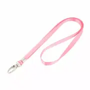 Pink Swivel Lobster Clasp Neck Strap Lanyard for ID Badge Holder Key