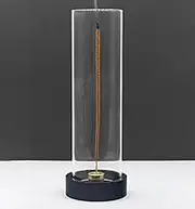 CODINOO Incense Holder for Sticks,Modern Incense Stick Holder with Glass Ash Catcher[Anti ash Flying], Multi-Purpose Incense Burner Holder, Glass Incense Holder,for Home Decor Yoga Meditation[Black]