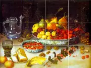 Art Nicolaes Gillis Mural Ceramic Backsplash Fruits Decor Tile #262