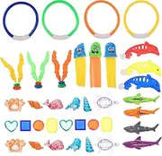 1Set Funny Underwater Pool Diving for Swimming Dive Including Octopuses Sharks Dolphins More Safe for Summer Fun