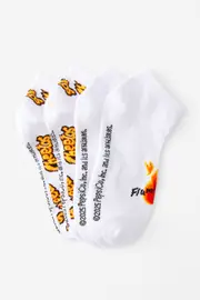 [Typo] Typo - Cheetos 2 Pk Of Ankle Socks - Lcn che cheetos (m/l) SOLID LCN CHE CHEETOS (M/L)