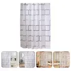 Bathroom Curtains Striped Privacy Protected Shower Pvc Free