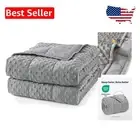 20 lbs Minky Dots Weighted Blanket for Adults - Cozy & Cooling Comfort 60x80