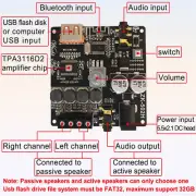 Digital Power Amplifier Board 50WX2 Stereo AMP Audio HIFI Bluetooth 5.0 TPA3116