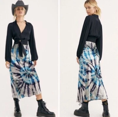 Free People Serious Swagger Tie Dye Skirt XS Retails $128 Sold Out