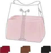 [DGAZ] Silk Purse Organizer Insert for LV Neonoe BB/MM Bags（Double interlayer），Silky Smooth Bag Organizer，Luxury Handbag & Tote Shaper（Pink，MM）