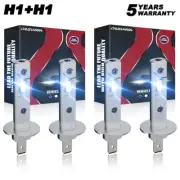 H1 + H1 LED Headlight Bulbs Kit High Low Beam Light 6000K Super White (for: Smart)