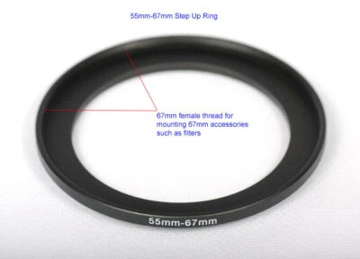 Step Up Adapter Ring Holder 55mm-67mm 55-67 mm Camera Lens Filter UV CPL ND GND