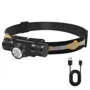 6 Modes D10 USB Rechargeable LED Headlamp Yellow Light Headlight Head Torch Lamp