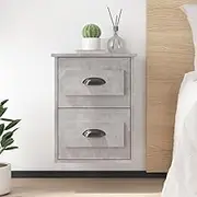 Wall-Mounted Bedside Cabinets 2 pcs Concrete Grey 41.5x36x53cm Bedroom Storage