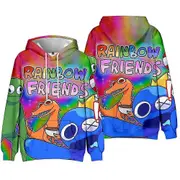 Kids & Teens Rainbow Friends Print Hooded Sweatshirt Pullover 7-14 years A 7-8 Years