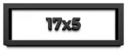 17x5 Shadow Box Frame Black | 1 inches Deep Real Wood Contemporary Shadowbox Dis