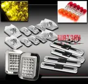 FOR 03-09 HUMMER H2 LED CORNER+CAB ROOF LIGHT+SIDE MARKER COVER SET CLEAR SIGNAL