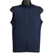 Oakley Range Vest Mens Size M Medium Fathom Navy Blue Full Zip Sleeveless Vest