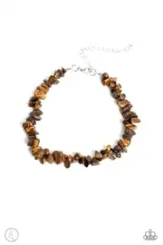 Paparazzi: Chiseled Coastline ~ Brown Anklet