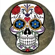 Slipmat Scratch Pad Felt for any 12" Turntable LP DJ Record Player SKULL SUGAR 1
