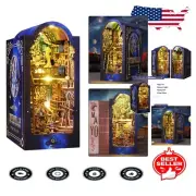 Explore the Universe! 3D Wooden Book Nook Kit with Sensor Light for Adults