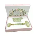 Jade Green Face Roller & Gua Sha Beauty Massage Kit Set