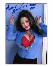 MIRIAM GONZALEZ 03/2001 PLAYBOY PLAYMATE SEXY SIGNED PHOTO (D)