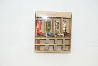 Western Cowboy Boot Stainless Steel Spreaders Horse Shoe Head Dress Native Set 4