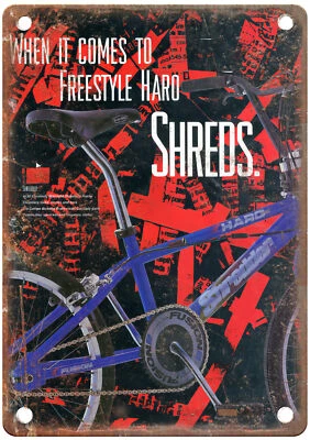 Old School BMX 1993 HARO Vintage Magazine Ad Reproduction Metal Sign B1084