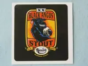 Beer Promo Card ~ LITTLE APPLE Brewing Co Black Angus Stout ~ Manhattan, KANSAS