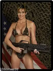 Sexy Sarah Palin Army Bikini Refrigerator Magnet