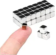 Pack of 45 Small Square Cube Magnets, Funny Magnets, Tiny Magnets for Crafts, Fridge Magnets, Magnets for Whiteboard, Block Magnets, Cute Magnets (5 x 5 x 5 mm)