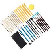32Pcs Polymer Clay Tools Wood Metal Handle Clay Sculpting Tool