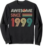 [X.Style] Awesome Since 1999 23rd Birthday Vintage 23 Years Old Retro Sweatshirt ds904 Sweatshirt (L) Black