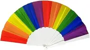 STOBAZA Pride Folding Fans Japanese Accessories Foldable Fan Wedding Decorations for Ceremony Large Hand Fan Portable Pride Accessories for Women Hand Held Fan Purse Bunting Miss Handheld