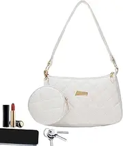 Underarm Purse, PU Leather Shoulder Bags Diagonal Pattern For Women, Shoulder Purses With Small Bag For Women For Shopping