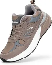 [FitVille] Mens Extra Wide Fit Trainers Walking Shoes with Arch Support High Rebound Comfortable Running Sneakers for Flat Feet Plantar Fasciitis