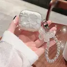 For Apple AirPods - Cute Glitter Heart Case, Love Theme with附加 Bracelet