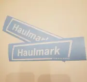 HAULMARK trailers trailer enclosed Decals (Set of 5) WHITE 14 3/4"x4 1/2" USA