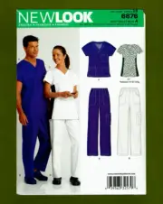 NEW Scrubs Sewing Pattern (Mens Sizes XS-XL/Womens Sizes 8-18) New Look 6876