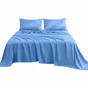 Ocean Cooling Comfort Bamboo Blend Flat Fitted Sheet Pillowcase Set All Size 2000TC