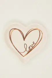 White Heart Shaped Trinket Dish