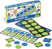 Learning Resources Giant Magnetic Ten Frame Set, Classroom Math Set, Magnetic Whiteboard Set, Classroom Demonstration, Set of 4, Ages 5+