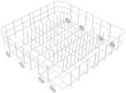 UPGRADED 808602302 Dishwasher Lower Dishrack Compatible with Frigidaire,Kenmore Dishwasher Rack Assembly with 154174501 Wheels Replace 154432602 154432601 154319706 dishwasher bottom baske (White)