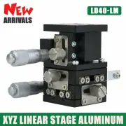 1.57in XYZ 3 Axis Linear Stage Trimming Platform Bearing Tuning Sliding 40*40mm