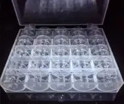 25pcs Sewing Bobbin Spool With Box Transparent Plastic