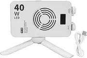 40W RGB Fill Light, Rechargeable Fill Video Conference Light, 3000-7000K Stepless Brightness, Portable Light for Outdoor Photography Live Streaming, 160° Lighting Angle
