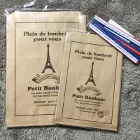 在飛比找蝦皮購物優惠-日本購入包材 巴黎鐵塔 牛皮紙平口袋 束帶