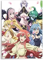High-Quality Monster Girl Wall Picture | Girl Group Picture on Hard Foam Board | Monsuta Musume Poster | 30 x 42 cm