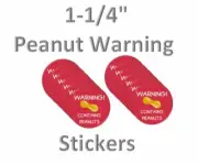 12 Round Peanut Warning Allergy Labels Candy vending Machine Sticker vendstar